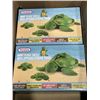 Image 2 : 2 NEW GIANT PLUSH TURTLE WITH ZIPPERED POUCH AND BABY TURTLES AND 2 UNICORN WITH ZIPPER AND SMALL UN