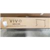 Image 2 : AS NEW VIVO VINTAGE BROWN EXTRA THICK TOP ELECTRIC DESK, 51X25 WITH BLACK DUAL MOTOR ELECTRIC DESK