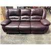 Image 1 : BLACK LEATHER RECLINGING SOFA
