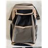 Image 1 : PICNIC BASKET BACKPACK W/ THERMAL STORAGE AREA, 2 PLASTIC WINEGLASSES, CORKSCREW AND SMALL SERRATED 