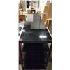 Image 3 : METAL AND GLASS SHELF ENTERTAINMENT UNIT