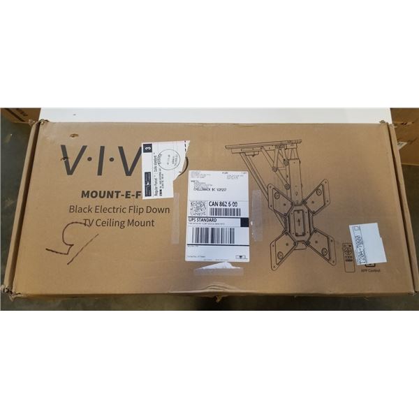BLACK ELECTRIC FLIP DOWN TV CEILING MOUNT