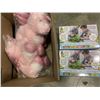 Image 1 : 2 NEW GIANT PLUSH TURTLE WITH ZIPPERED POUCH AND BABY TURTLES AND 2 UNICORN WITH ZIPPER AND SMALL UN