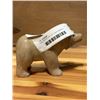 Image 2 : NEW CARVED SET OF 2 BEAR MARBLE FIGURES, RETAIL $299