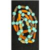 Image 2 : SINO-TIBETAN DZI & TURQUOISE BEADED NECKLACE