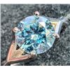 Image 1 : 14K WHITE GOLD 3.93G LAB BLUE DIAMOND (1.8CT)  RING (~SIZE 9) (~WEIGHT 3.93G)