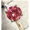 Image 2 : 14K WHITE GOLD 3.2G LAB DIAMOND (1.01CT,PINK) DIAMOND(0.01CT)  RING (~SIZE 5.5) (~WEIGHT 3.2G)