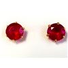 Image 1 : 10K YELLOW GOLD CERTIFIED 1.06G RUBY(3.1CT)  EARRINGS (~WEIGHT 1.06G)