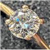 Image 1 : 10K YELLOW GOLD CERTIFIED 1.2G MOISSANITE(0.5CT)  RING (~SIZE 6.5) (~WEIGHT 1.2G)