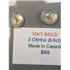 Image 2 : 10K YELLOW GOLD CITRINE(0.6CT)  EARRINGS