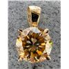 Image 1 : 14K YELLOW GOLD 1.44G YELLOW MOISSANITE 2.6CT  PENDANT