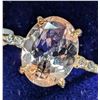 Image 2 : 10K YELLOW GOLD 1.45G MORGANITE 3CT & DIAMOND 0.05CT  RING (~SIZE 7)