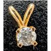 Image 1 : 14K YELLOW GOLD 0.2G NATURAL DIAMOND 0.1CT  PENDANT