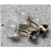 Image 2 : 10K YELLOW GOLD BLUE SAPPHIRE 0.4CT  EARRINGS