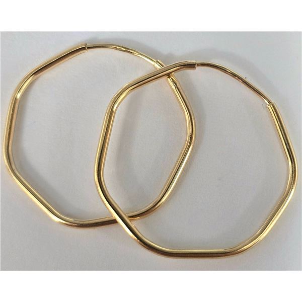 10K YELLOW GOLD 0.75G HOOP  EARRINGS