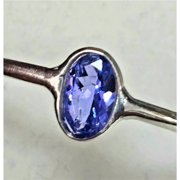 SILVER TANZANITE (0.45CT)  RING