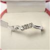 Image 1 : 10K WHITE GOLD DIAMOND(0.12CT)  RING (~SIZE 6.75) (~WEIGHT 1.8G)