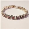 Image 1 : SILVER GARNET 7"  BRACELET