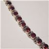 Image 2 : SILVER GARNET 7"  BRACELET