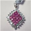 Image 1 : SILVER BLUE TOPAZ AND TOURMALINE(6.75CT)  PENDANT (~WEIGHT 7.65G)