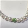 Image 2 : SILVER FRESH WATER PEARL AND CZ 17"  NECKLACE