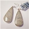 Image 1 : SILVER GENUINE GEMSTONE (29.1CT)  EARRINGS (~WEIGHT 10.55G)