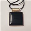 Image 1 : SILVER BLACK ONYX WITH CORD  PENDANT