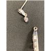 Image 2 : SILVER CZ   EARRINGS (ONE BROKEN)