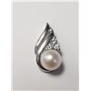 Image 1 : SILVER FRESH WATER PEARL AND  CZ   PENDANT