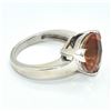 Image 2 : SILVER ORANGE QUARTZ(4.5CT) HAND MADE RING (~SIZE 7) (~WEIGHT 6.45G)