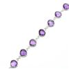 Image 2 : SILVER AMETHYST(12.6CT) HAND MADE BRACELET (~LENGTH 7.5INCHES) (~WEIGHT 9.9G)