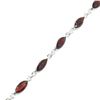 Image 2 : SILVER GARNET(8.1CT) HAND MADE BRACELET (~LENGTH 7.5INCHES) (~WEIGHT 6.1G)