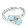Image 1 : SILVER LARIMAR(0.9CT) HAND MADE RING (~SIZE 8) (~WEIGHT 3.3G)