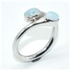 Image 2 : SILVER LARIMAR(0.9CT) HAND MADE RING (~SIZE 8) (~WEIGHT 3.3G)
