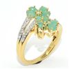 Image 2 : GOLD PLATED SILVER EMERALD(2.45CT) GOLD RHODIUM PLATED RING (~SIZE 7.5) (~WEIGHT 4.6G)