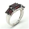 Image 2 : SILVER GARNET(3.5CT) RHODIUM PLATED RING (~SIZE 6.5) (~WEIGHT 3.85G)
