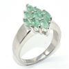 Image 2 : SILVER EMERALD(1.7CT) RHODIUM PLATED RING (~SIZE 7) (~WEIGHT 5.15G)