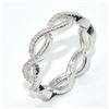 Image 2 : SILVER WHITE TOPAZ(0.3CT) RHODIUM PLATED RING (~SIZE 7) (~WEIGHT 3.4G)