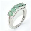 Image 2 : SILVER EMERALD(2.1CT) RHODIUM PLATED RING (~SIZE 7) (~WEIGHT 3.75G)