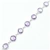 Image 2 : SILVER PINK AMETHYST(11.7CT) HAND MADE BRACELET (~LENGTH 7.5INCHES) (~WEIGHT 10.75G)
