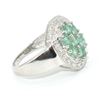 Image 2 : SILVER EMERALD WHITE TOPAZ(1.8CT) RHODIUM PLATED RING (~SIZE 7) (~WEIGHT 4.15G)