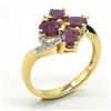 Image 2 : GOLD PLATED SILVER RUBY(2.15CT) GOLD RHODIUM PLATED RING (~SIZE 7) (~WEIGHT 3.15G)