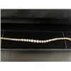 Image 1 : 18K GOLD PLATED 3MM TO 6MM GRADUATED TENNIS BRACELET - ADJUSTABLE 7.0" - 8.0" LONG