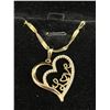 Image 1 : 18K GOLD PLATED LOVE HEART NECKLACE - 18" LONG