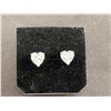 Image 1 : STERLING SILVER 2.0CT EACH HEART CUT STUD EARRINGS, MOUNTED IN 925 STERLING SILVER WITH WHITE GOLD