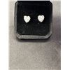 Image 2 : STERLING SILVER 2.0CT EACH HEART CUT STUD EARRINGS, MOUNTED IN 925 STERLING SILVER WITH WHITE GOLD