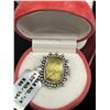 Image 1 : STERLING SILVER LEMON QUARTZ RING SIZE 6.75