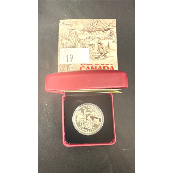 2014 FINE SILVER $15 COIN - EXPLORING CANADA: THE GOLD RUSH *TAX EXEMPT*