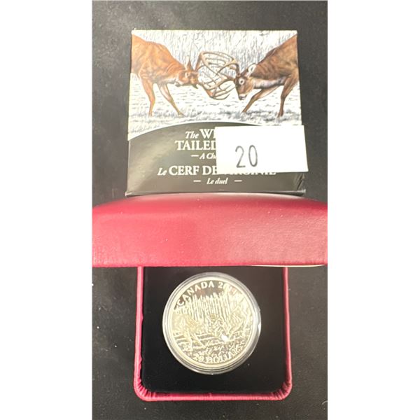 2014 $20 FINE SILVER COIN - THE WHITE-TAILED DEER: A CHALLENGE *TAX EXEMPT*