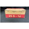 Image 1 : BOX OF ROLLED PENNIES FACTORY SEALED